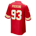Kieara KC.Chiefs #93 Zacch Pickens Red Team Game Jersey