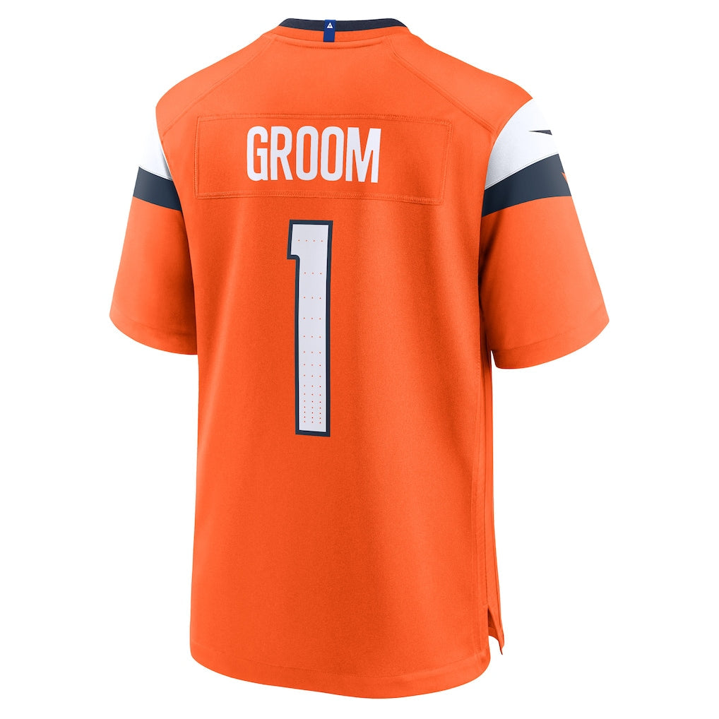 Kieara D.Broncos #1 Groom Orange Game Jersey