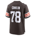Kieara C.Browns #78 Jack Conklin Brown Team Game Jersey