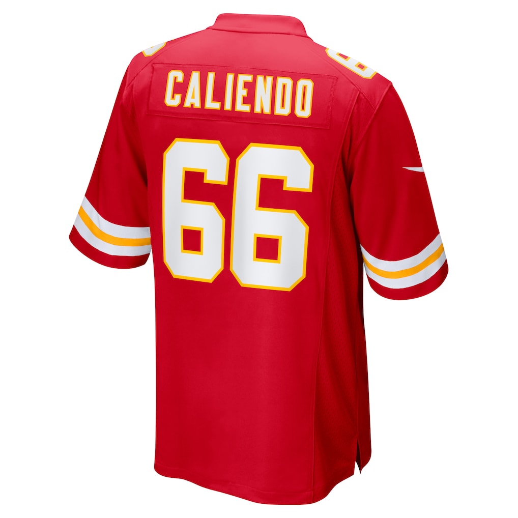 Kieara KC.Chiefs #66 Mike Caliendo Red Game Player Jersey