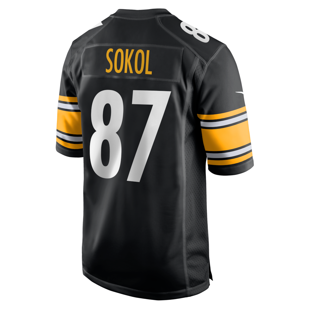 Kieara P.Steelers #87 Matt Sokol Black Team Game Jersey