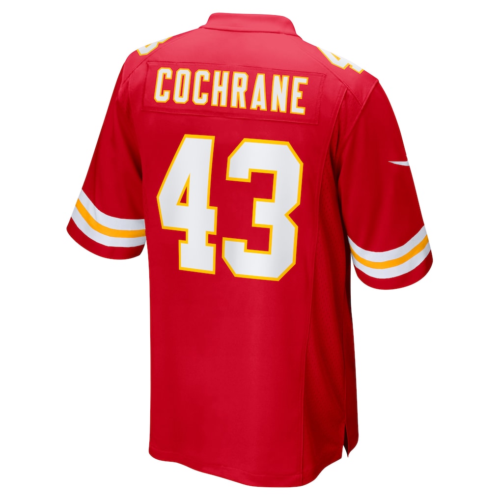 Kieara KC.Chiefs #43 Jack Cochrane Red Game Player Jersey