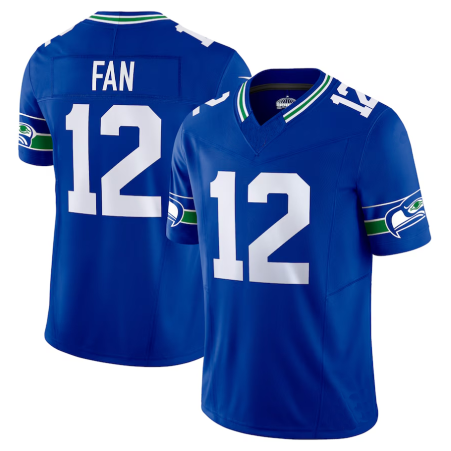 Kieara #12 12th Fan Player S.Seahawks Royal Vapor F.U.S.E. Limited Stitched Jerseys