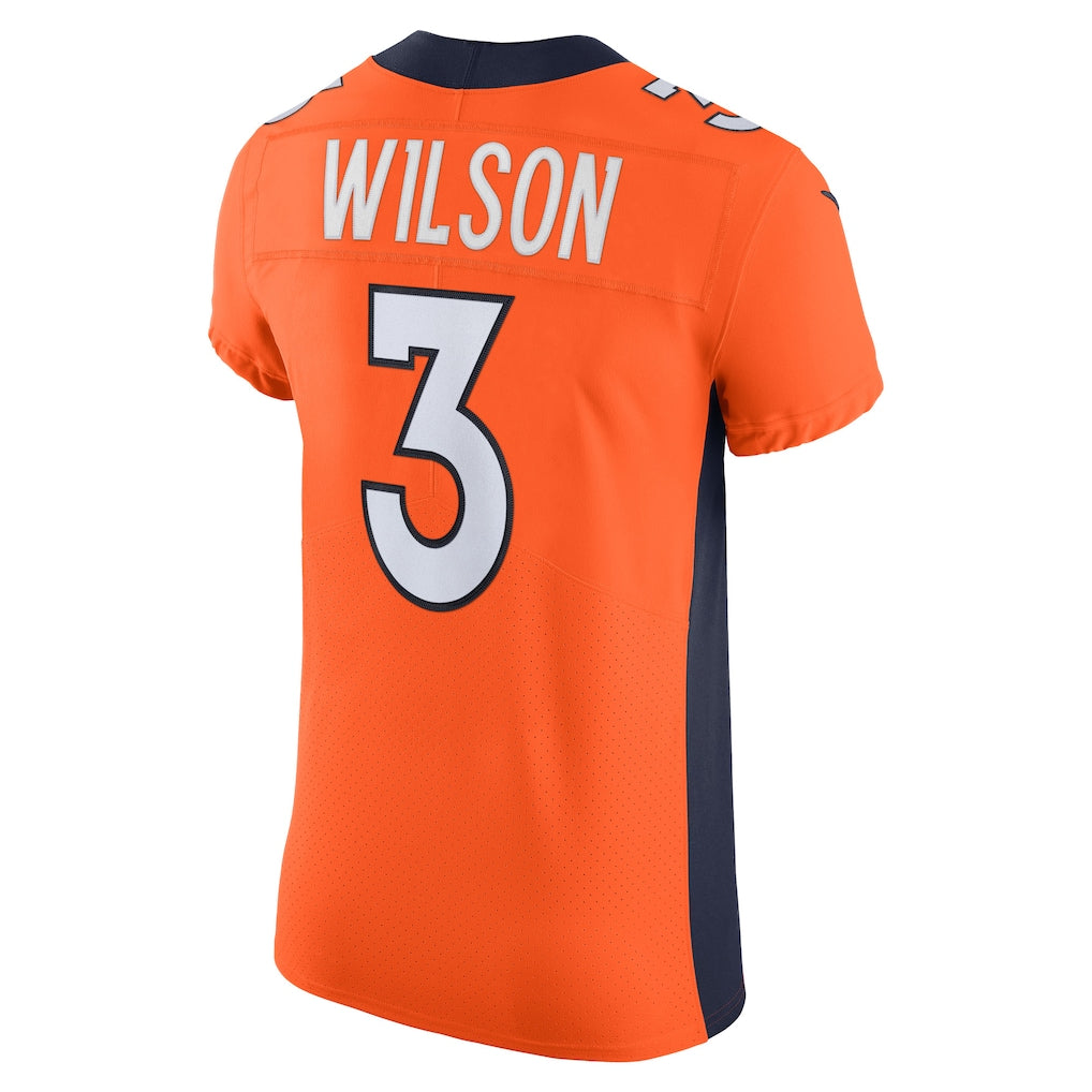 Kieara D.Broncos #3 Russell Wilson Orange Vapor Elite Jersey
