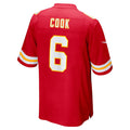 Kieara KC.Chiefs #6 Bryan Cook Red Game Player Jersey