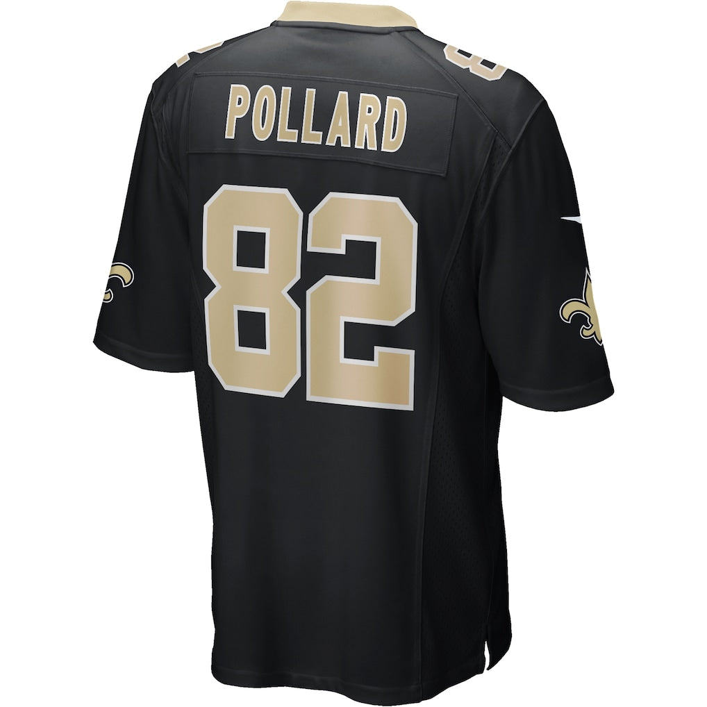 Kieara NO.Saints #82 Bob Pollard Black Game Retired Player Jersey
