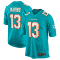 Kieara #13 Dan Marino M.Dolphins Aqua Game Retired Stitched Jerseys
