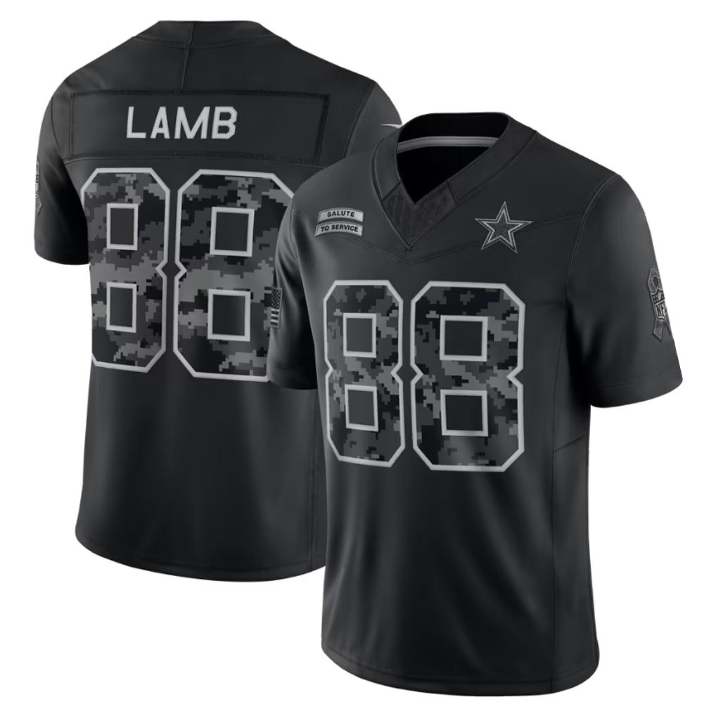 Kieara D.Cowboys #88 CeeDee Lamb Player Black Limited 2026 Salute to Service Home Game Stitched Jerseys