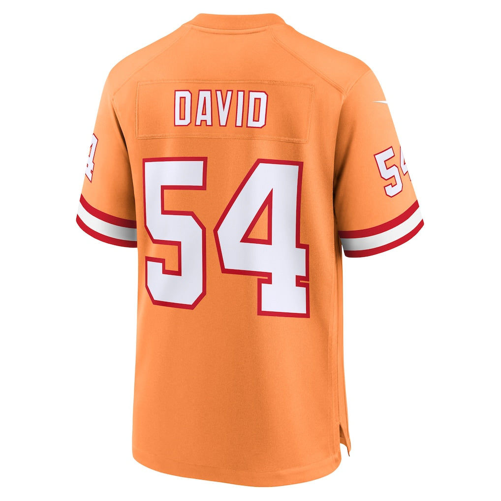 Kieara TB.Buccaneers #54 Lavonte David Orange Throwback Game Jersey