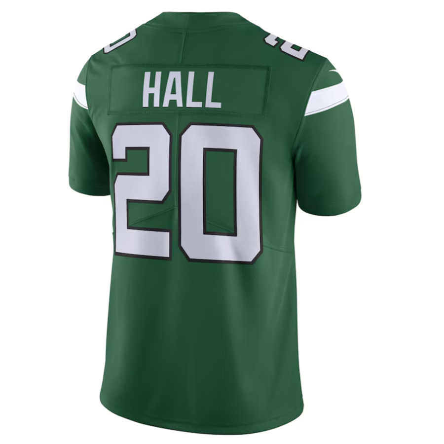 Kieara #20 Breece Hall Player NY.Jets Gotham Green Vapor Untouchable Limited Stitched Jersey