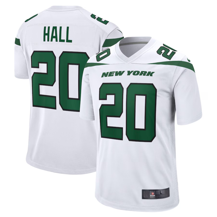 Kieara #20 Breece Hall Player NY.Jets White Away Game Stitched Jerseys