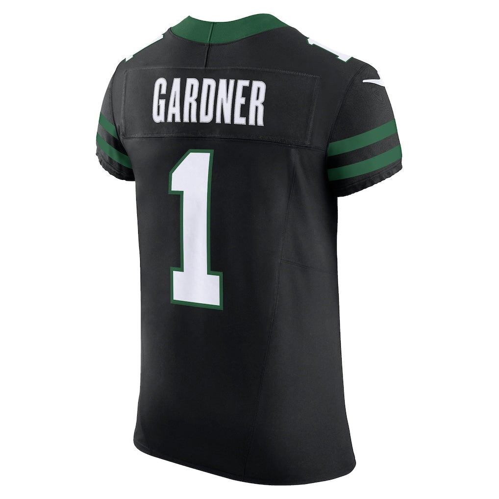 Kieara NY.Jets #1 Ahmad Sauce Gardner Black Vapor F.U.S.E. Elite Jersey