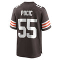 Kieara C.Browns #55 Ethan Pocic Brown Game Jersey