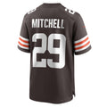 Kieara C.Browns #29 Cameron Mitchell Brown Team Game Jersey