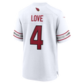 Kieara A.Cardinals #4 Jeremiyah Love White Game Player Stitched Jerseys