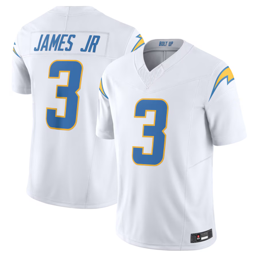 Kieara #3 Derwin James Jr. Player LA.Chargers Vapor F.U.S.E. Limited Stitched Jerseys - White
