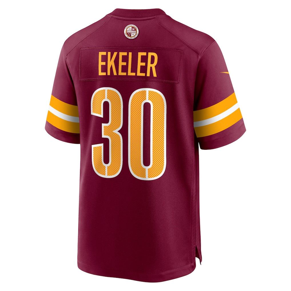 Kieara W.Commanders #30 Austin Ekeler Burgundy Game Player Jersey