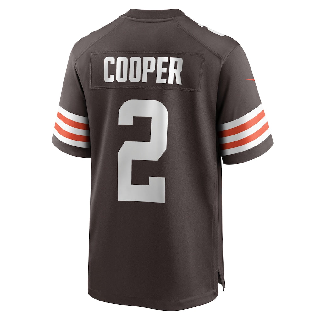 Kieara C.Browns #2 Amari Cooper Brown Player Game Jersey