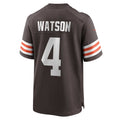Kieara C.Browns #4 Deshaun Watson Brown Game Jersey