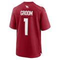 Kieara A.Cardinals #1 Groom Cardinal Team Game Jersey