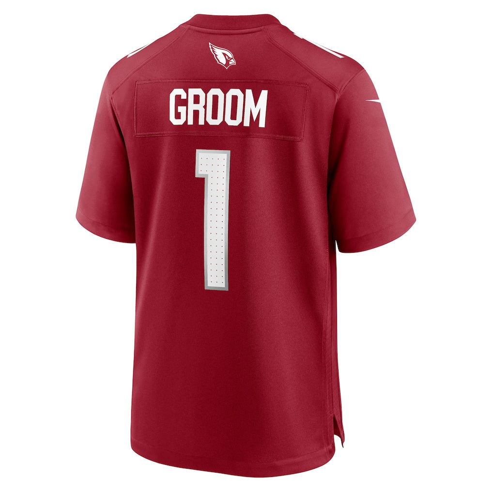 Kieara A.Cardinals #1 Groom Cardinal Team Game Jersey