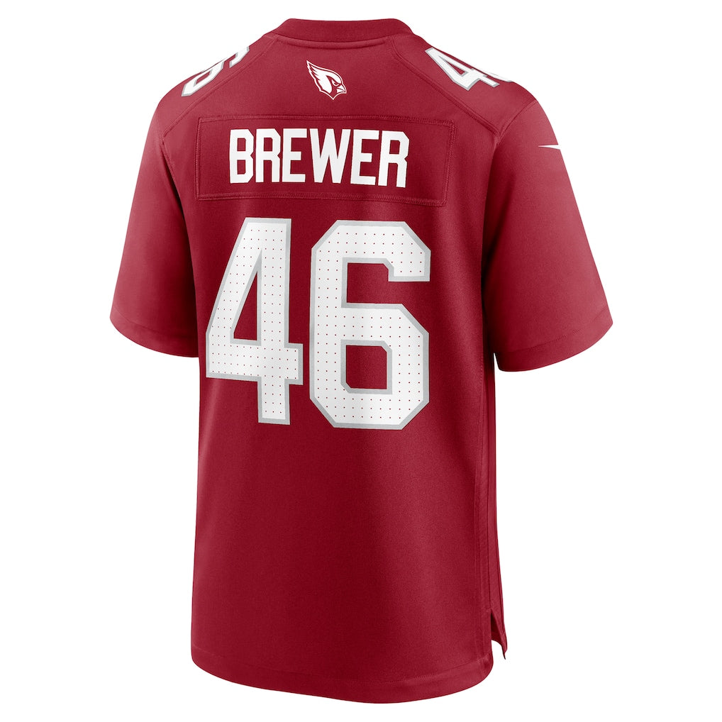 Kieara A.Cardinals #46 Aaron Brewer Cardinal Team Game Jersey