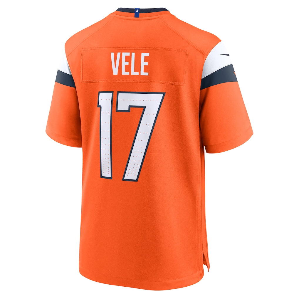 Kieara D.Broncos #17 Devaughn Vele Orange Team Game Jersey