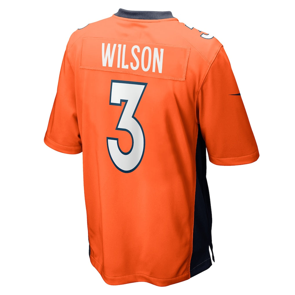 Kieara D.Broncos #3 Russell Wilson Orange Game Jersey