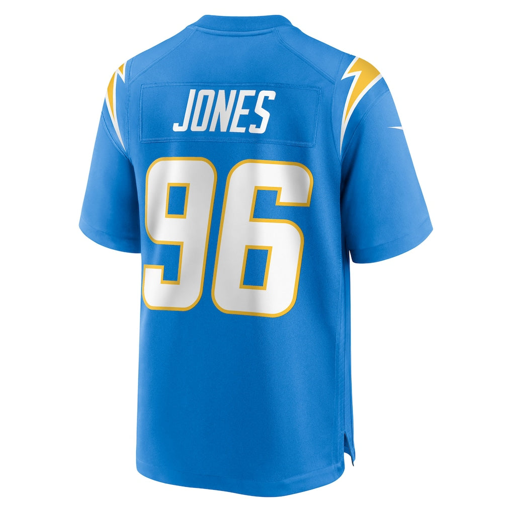 Kieara LA.Chargers #96 Naquan Jones Powder Blue Team Game Jersey