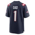Kieara NE.Patriots #1 Dad Navy Game Jersey