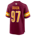 Kieara W.Commanders #97 Efe Obada Burgundy Game Jersey