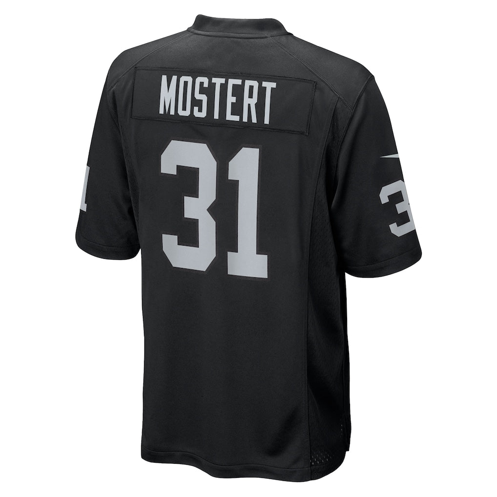 Kieara LV.Raiders #31 Raheem Mostert Black Team Game Jersey