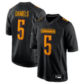 Kieara #5 Jayden Daniels Player W.Commanders Carbon Black Fashion Stitched Jerseys