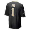 Kieara NO.Saints #1 Dad Black Game Jersey