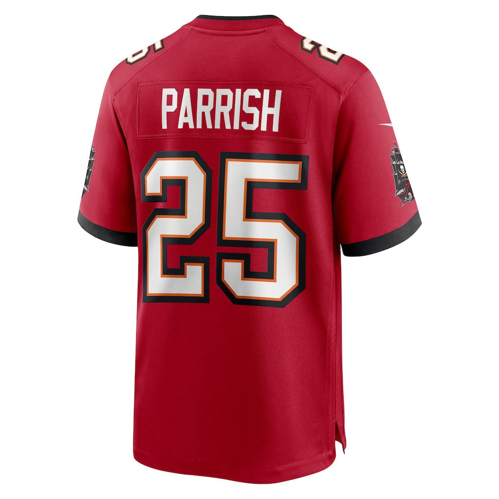 Kieara TB.Buccaneers #25 Jacob Parrish Red Team Game Jersey