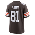 Kieara C.Browns #81 Luke Floriea Brown Team Game Jersey