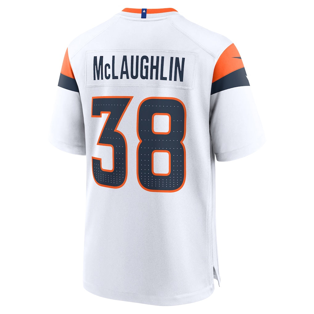 Kieara D.Broncos #38 Jaleel McLaughlin White Game Jersey