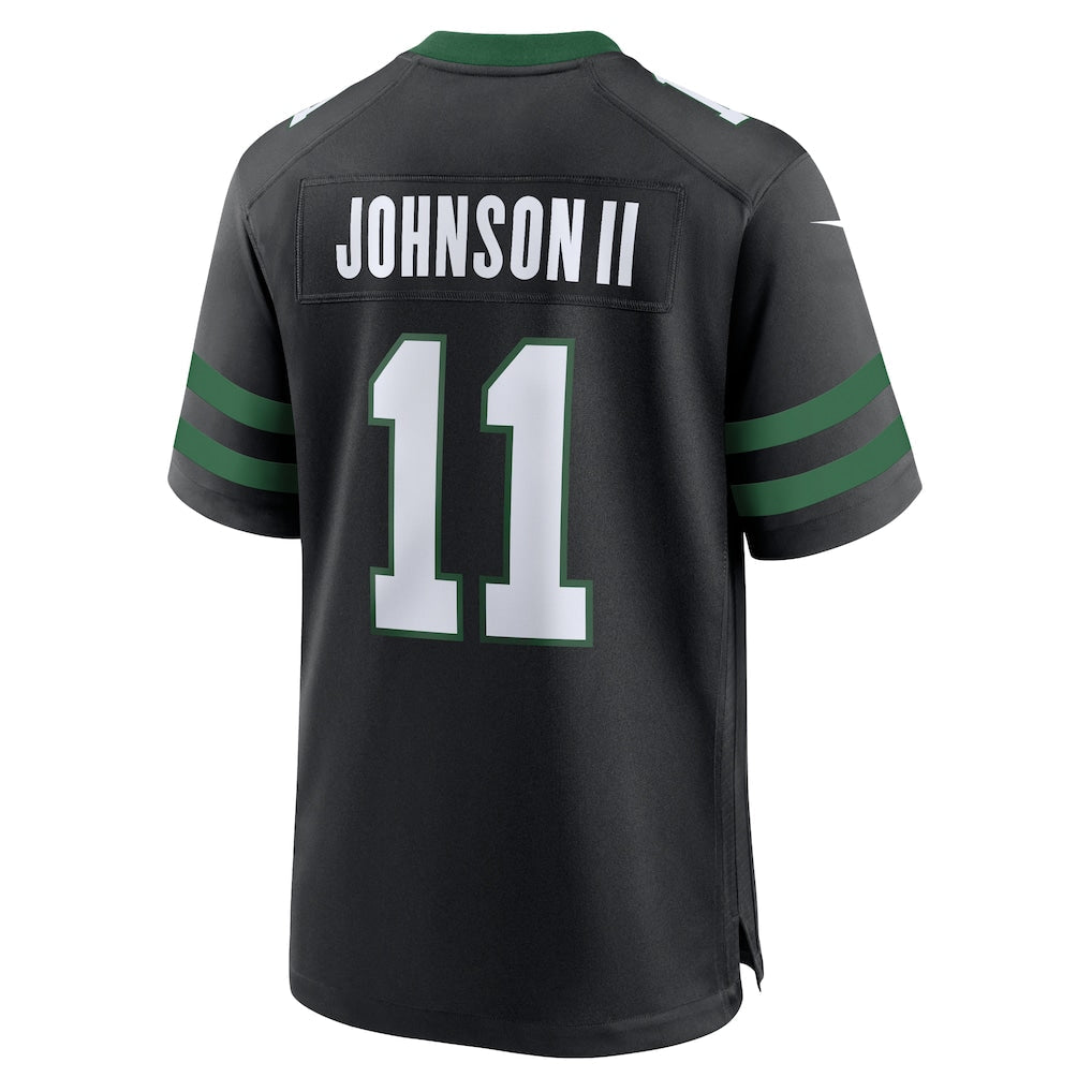 Kieara NY.Jets #11 Jermaine Johnson II Legacy Black Alternate Game Jersey