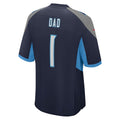 Kieara T.Titans #1 Dad Navy Game Jersey