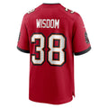 Kieara TB.Buccaneers #38 Rashad Wisdom Red Team Game Jersey