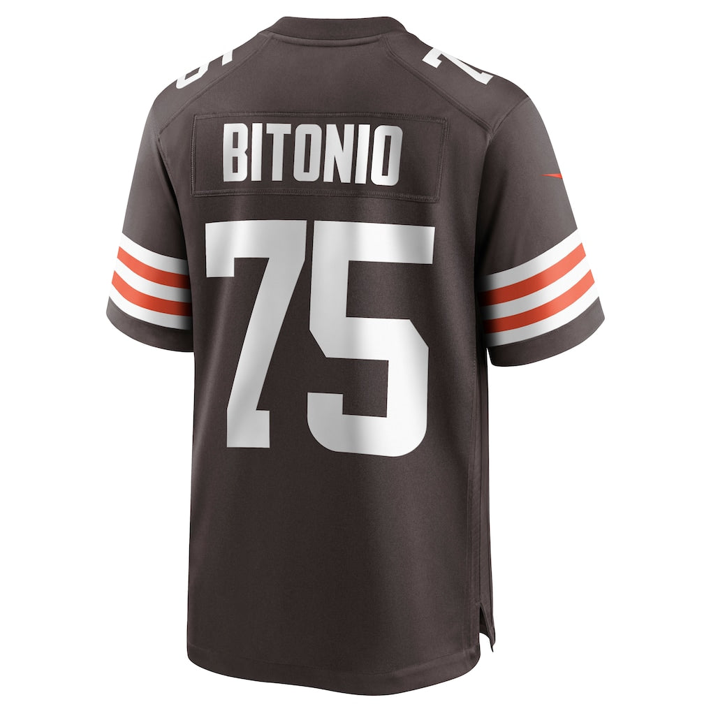 Kieara C.Browns #75 Joel Bitonio Brown Game Jersey