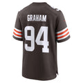 Kieara C.Browns #94 Mason Graham Brown 2025 NFL Draft First Round Pick Game Jersey