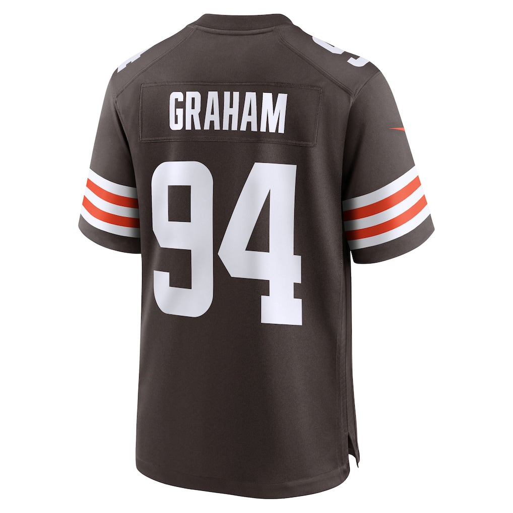 Kieara C.Browns #94 Mason Graham Brown 2025 NFL Draft First Round Pick Game Jersey