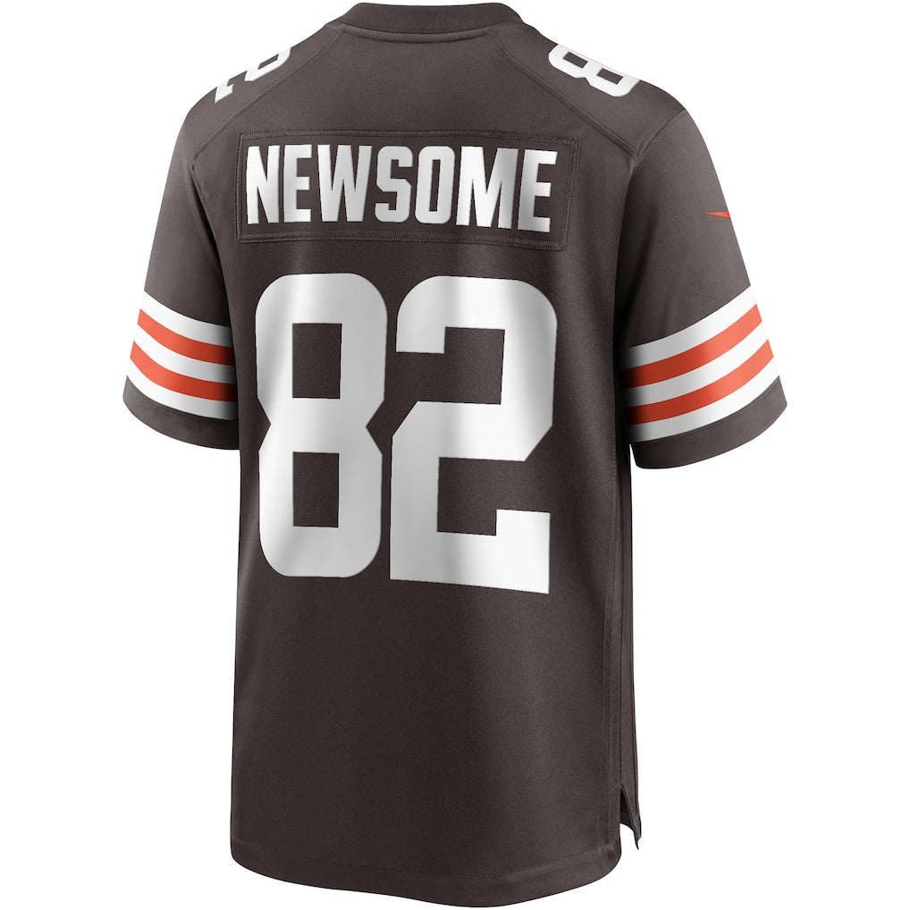 Kieara C.Browns #82 Ozzie Newsome Brown Game Retired Player Jersey