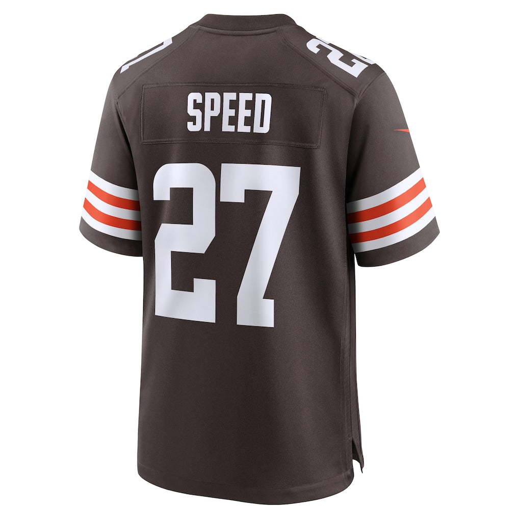 Kieara C.Browns #27 Ameer Speed Brown Team Game Jersey