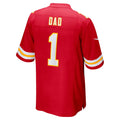 Kieara KC.Chiefs #1 Dad Red Game Jersey