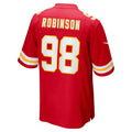 Kieara KC.Chiefs #98 Janarius Robinson Red Team Game Jersey