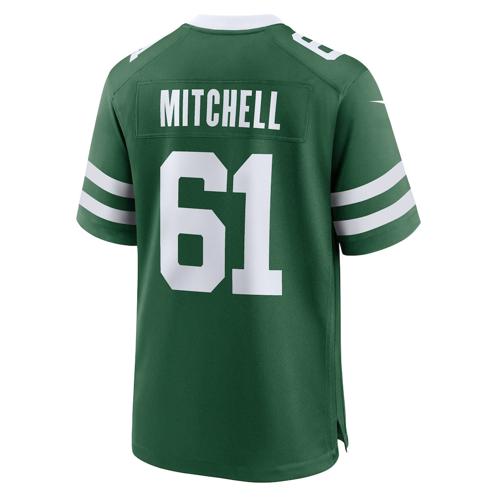 Kieara NY.Jets #61 Max Mitchell Legacy Green Team Game Jersey
