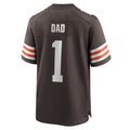 Kieara C.Browns #1 Dad Brown Game Jersey