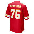 Kieara KC.Chiefs #76 Kingsley Suamataia Red Game Jersey